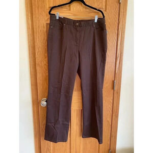 Laura Scott Chocolate Straight Leg Trousers